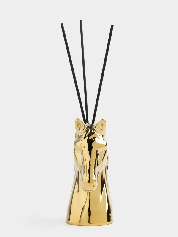 Ароматический диффузор, 100 мл, керамика, золотистый, Tobacco, Конь, Horse gold, image-2