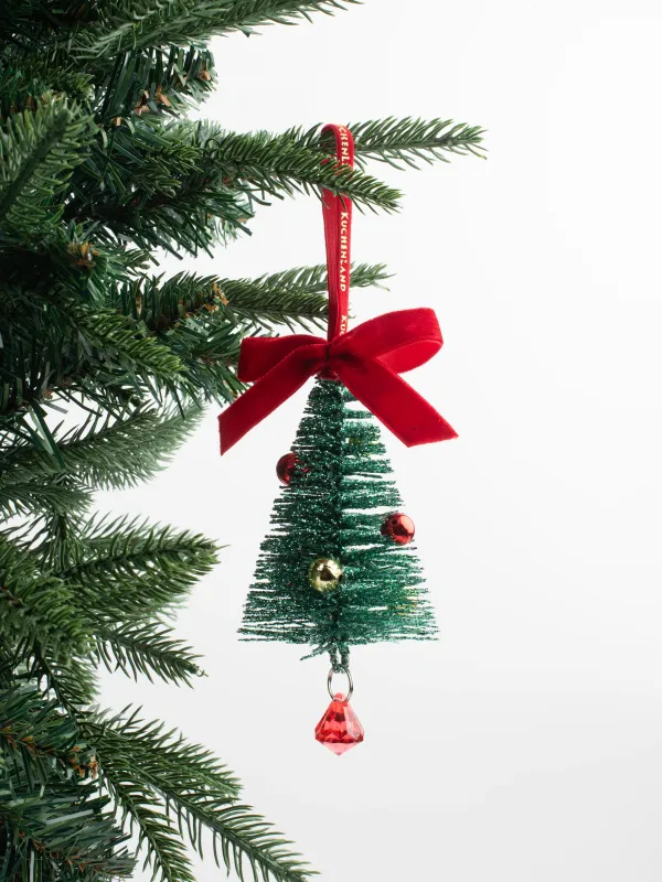 Шырша ойыншығы, 13 см, пластик, жасыл, Кристалдары бар шырша, Spruce bell, image-3