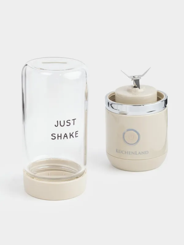 Жеке блендер, 380 мл, 67 Вт, портативті, қайта қуаттандырылады, шыны/пластик, мокко, Handy, image-5