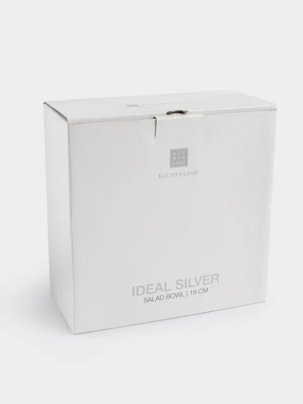 Салатник, 18х8 см, 1,2 л, фарфор F, белый, Ideal silver, image-4