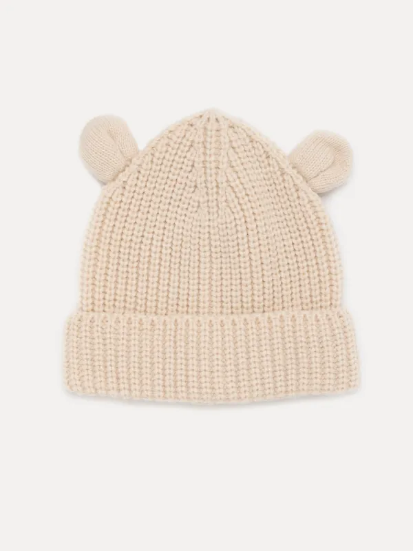 Балалар бас киімі, 54 см, бірыңғай өлшемді, акрил, сүт түсті, Құлақ, Warm kids, image-0