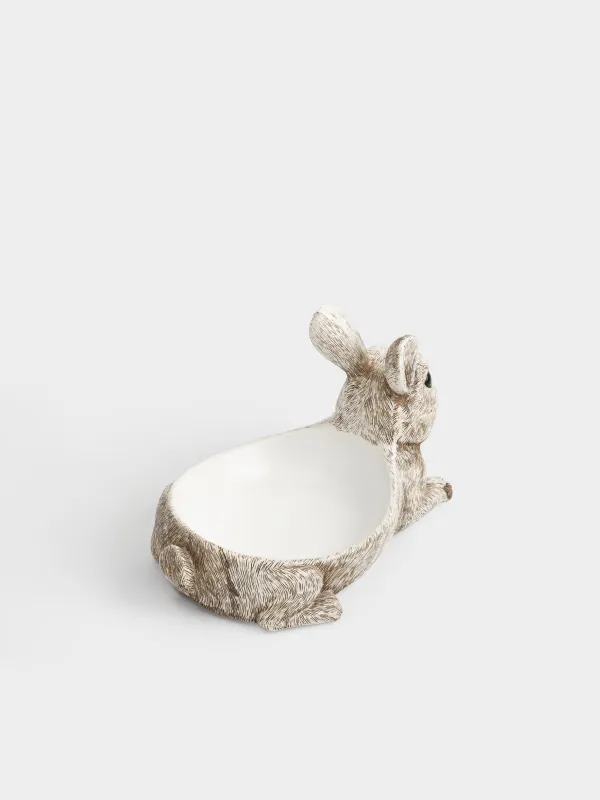 Конфетница, 26х18 см, полирезин, бежевая, Кролик, Easter lace, image-4