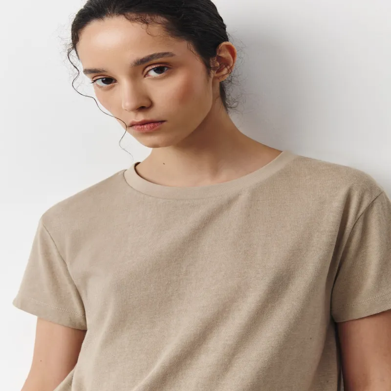 Әйелдер футболкасы, өлшемі XS, мақта/полиэстер К, сарғылт-қоңыр, Hannah, image-6