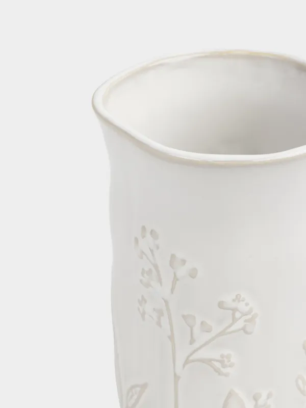 Жуынатын бөлмеге арналған стақан, 12 см, керамика, сарғылт-қоңыр, Шөптер, Hebe, image-3