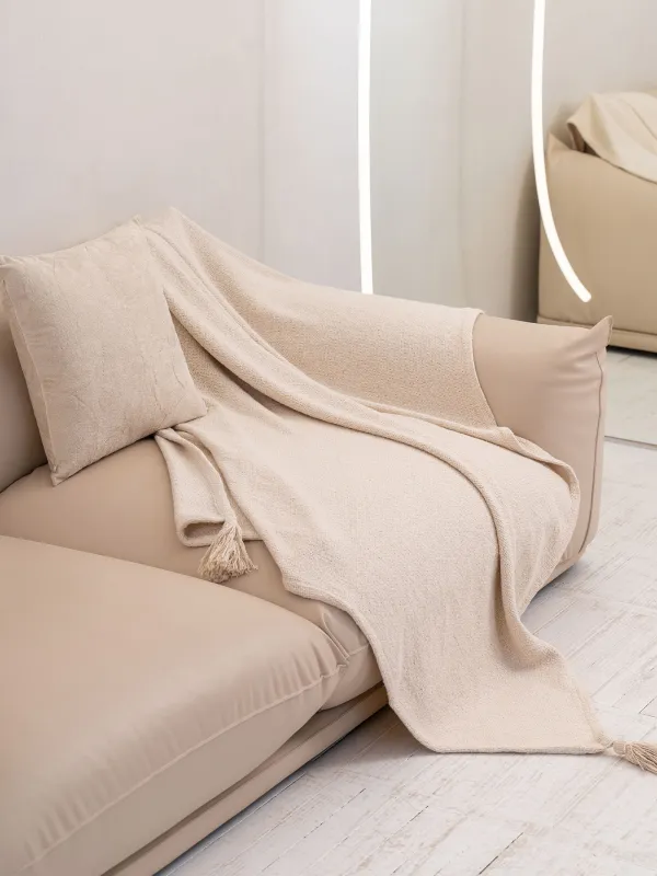 Жамылғы, 130х170 см, мақта, сүт түстес, Streak, image-0