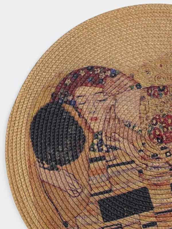 Салфетка под приборы, 38 см, Поцелуй, Климт, Circle print, image-2