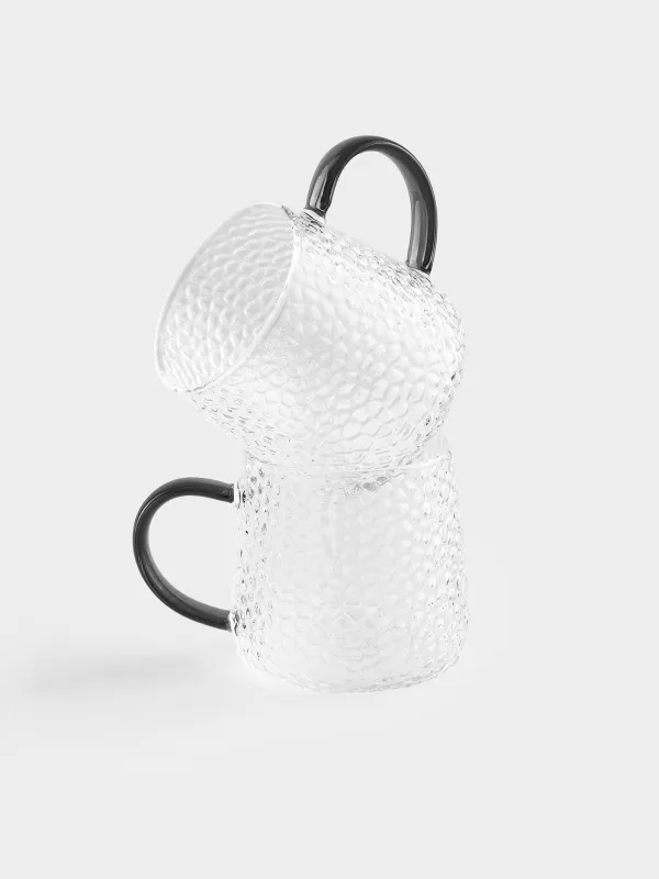 Саптыаяқ, 340 мл, 2 дана, шыны Б, сұр сабы бар, Dawned, image-0