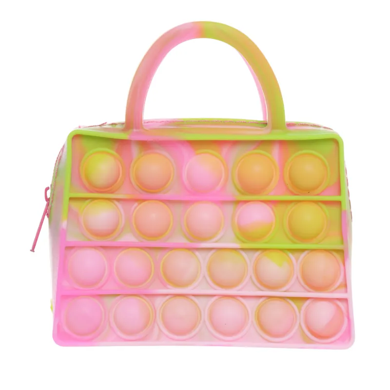 Ойыншық-стресске қарсы Pop-it, 10х11 см, силикон, түрлі-түсті, Сөмке, Childhood, image-1