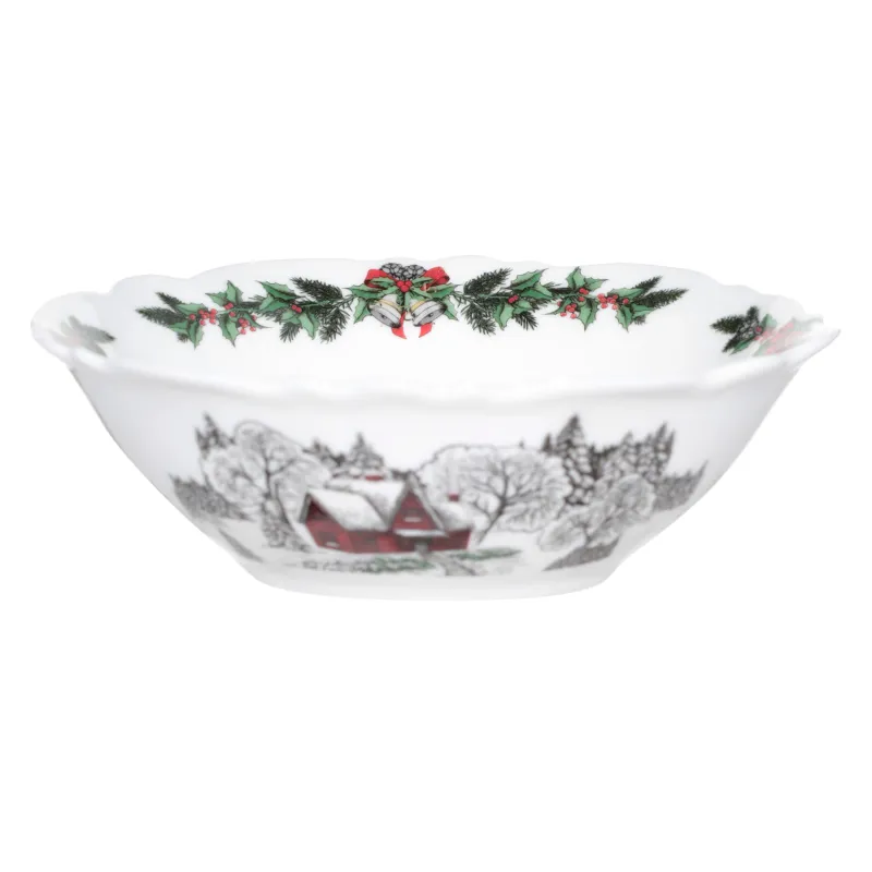 Салат ыдысы, 23х6 см, 1,2 л, фарфор N, ақ, Ормандағы үй,  Forest house