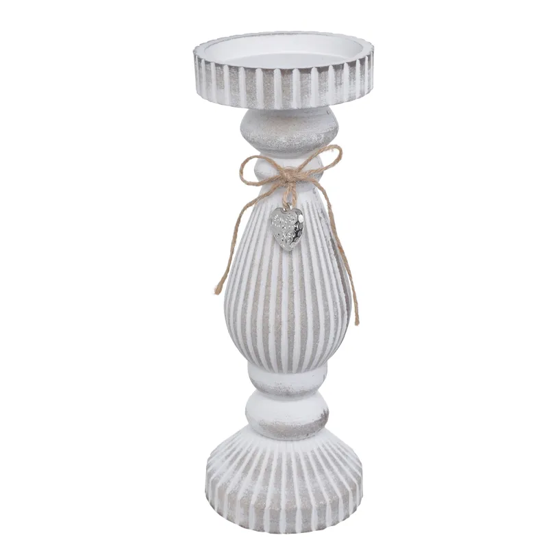 Шам ұстағыш, 26 см, аяғы, ағаш, ақ, Ethno