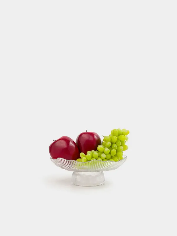 Блюдо на ножке, 23х9 см, с серебристым кантом, Argos silver, image-5