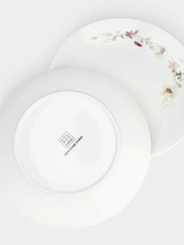 Тіскебасар тәрелкесі, 23 см, 2 дана, фарфор N, ақ, Сары гүлдер, Floweri, image-6