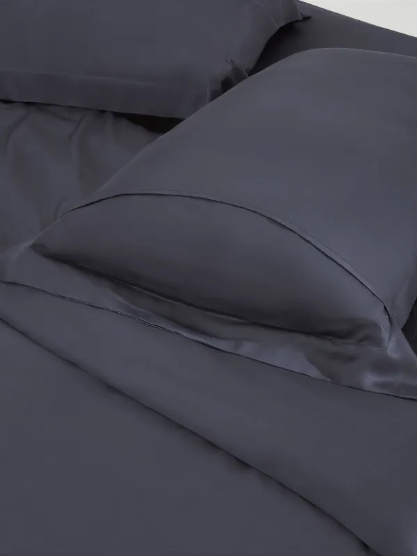 Төсек жабдықтарының жиынтығы, еуро, бамбук, қара көк, Pure bamboo, image-7