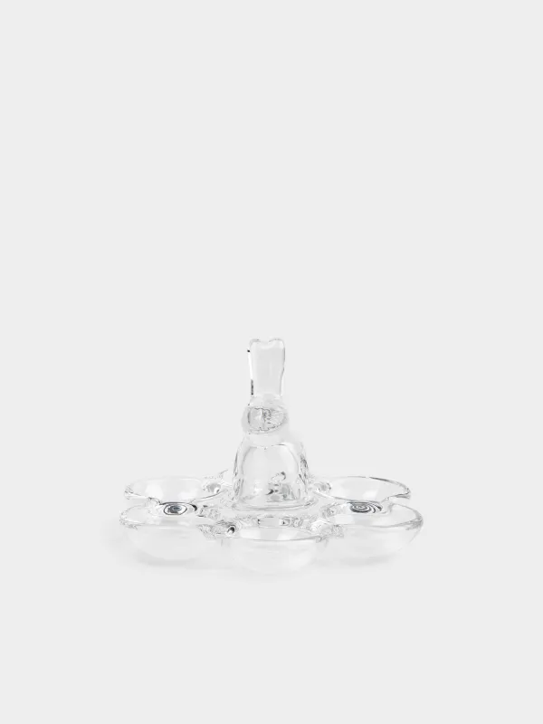 Пасха ыдысы, 18 см, 6 бөлім, шыны, Қоян, Clear figure, image-4