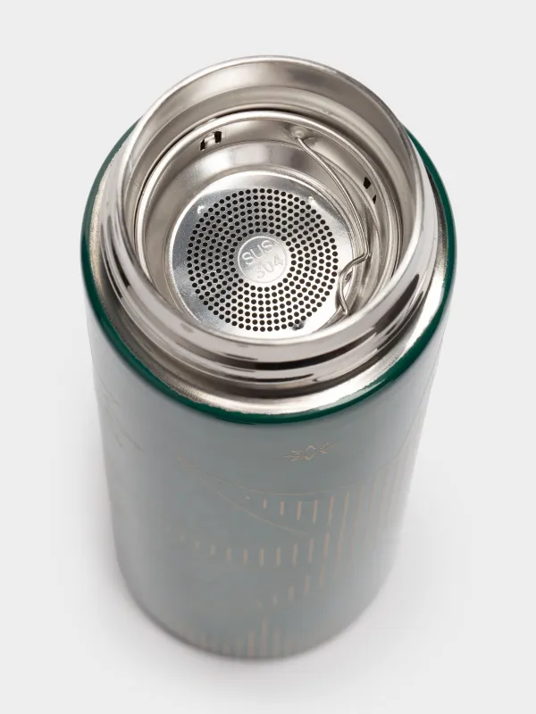 Термос, 500 мл, сталь/пластик, зеленый, Звезды, Joy, image-3