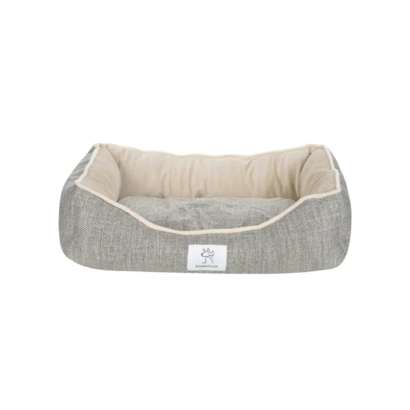 Лежак для животных, 47х39х12 см, полиэстер, светло-серый, Funny pet, image-0