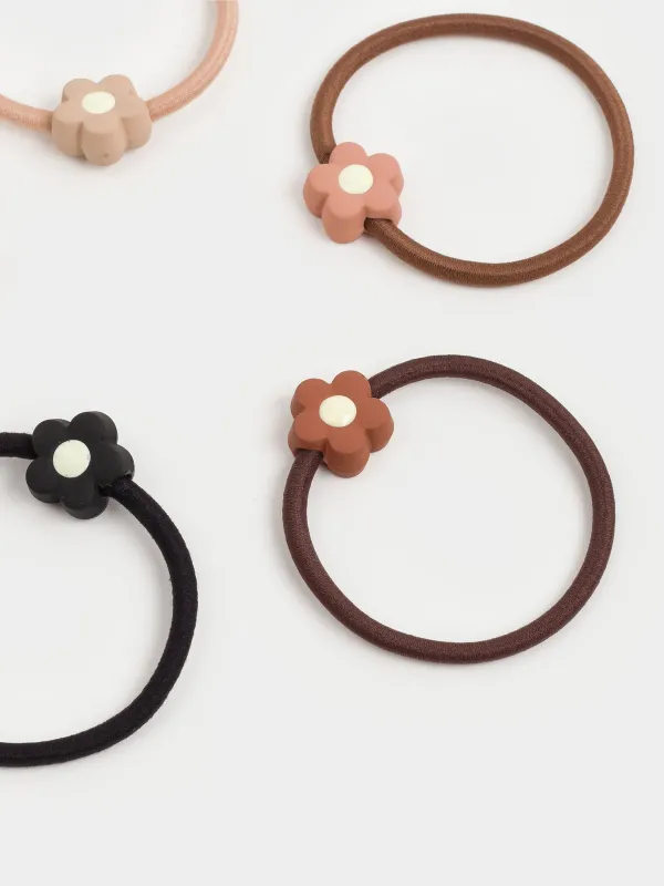 Шашқа арналған серпімді жолақ, 4 см, 5 дана, полиэстер / пластик, микс, гүл, Gracile, image-4