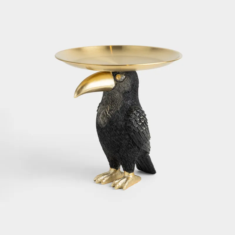 Блюдо декоративное, 19х22 см, на ножке, Тукан, Toucan