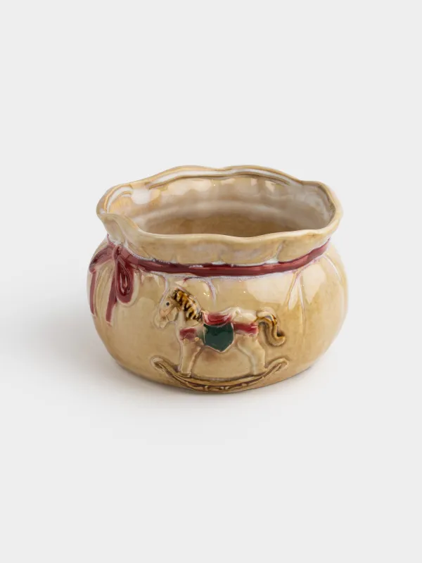 Кәмпит ыдысы, 17х10 см, 1,2 л, керамика, сыйлықтар салынған сөмке, Christmas miracle classic, image-1