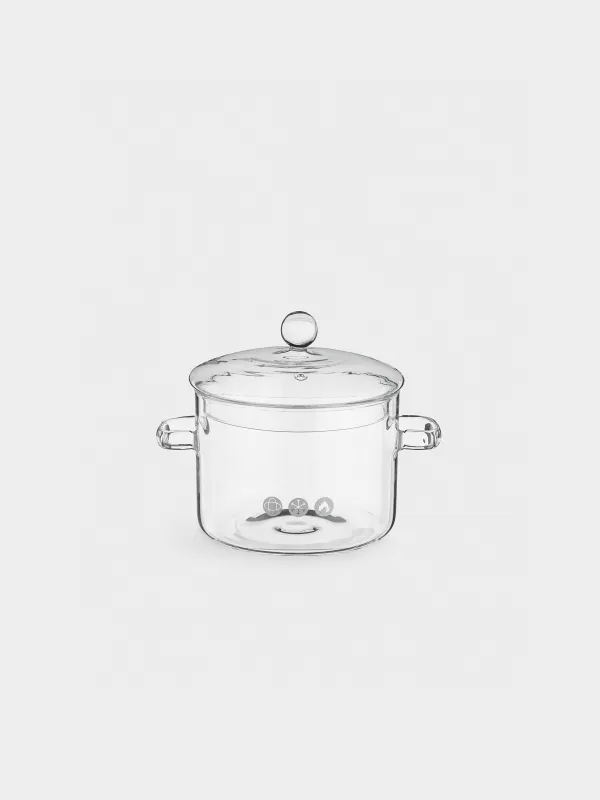 Кастрюля, 15 см, 1,5 л, стекло Б, Clear, image-0