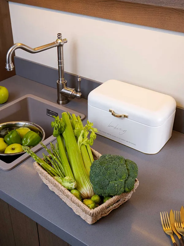 Нан салғыш, 30х16х18 см, металл, тікбұрышты, сүт-алтын түстес, Autograph, image-8