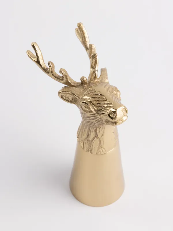 Араққа арналған рюмка, 150 мл, металл, алтын, Бұғы, Arctic deer, image-2