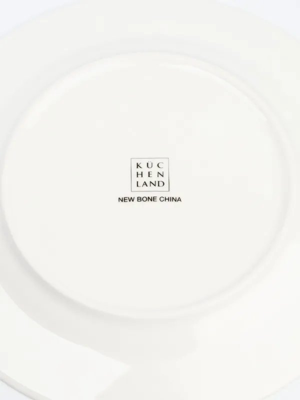 Тіскебасар тәрелкесі, балаларға арналған, 19 см, фарфор N, ақ және сарғылт-қоңыр, мысық пен көбелек, Ideas life, image-4