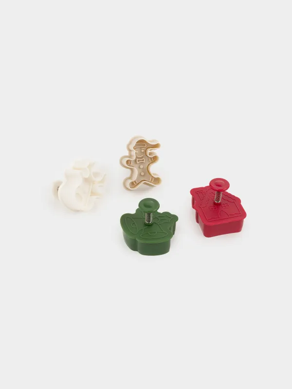 Пісіруге арналған штамп, 4 дана, пластик, түрлі-түсті, Мерекелік атрибуттар, Bakery color, image-2