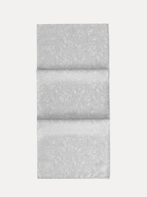 Дорожка настольная, 40х160 см, жаккард, полиэстер, серая, Шишки, Spruce cones, image-0