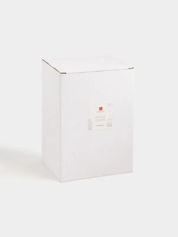 Сақтау ыдысы, 11х20 см, 800 мл, керамика, күміс, Үй, House shape, image-7