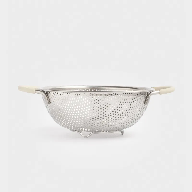 Дуршлаг, 19 см, екі тұтқасы бар, болат / силикон, бежевый, Sieve