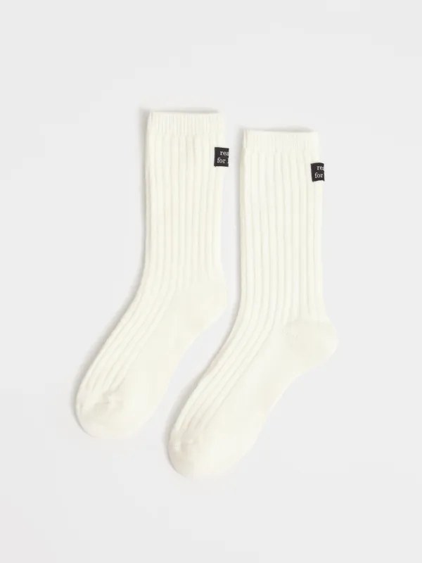 Носки женские, с нашивкой, Acrylic warm, image-0