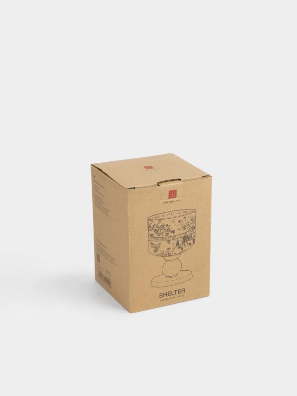 Креманка, 13 см, 200 мл, керамика/бамбук, молочно-черная, Винтажные цветы, Shelter, image-5