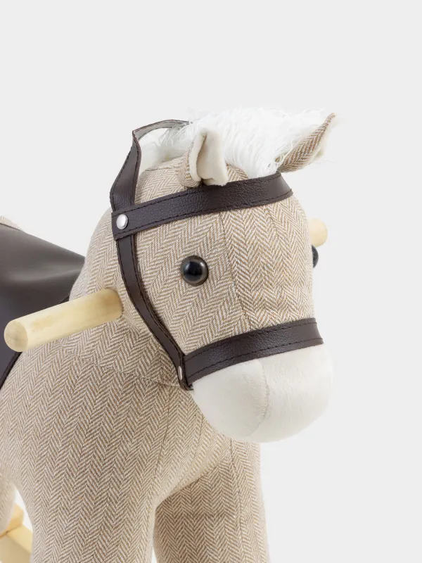 Балаларға арналған тербелетін орындық, 64х26х55 см, ағаш/полиэстер, сарғылт-қоңыр, Жылқы, Childhood, image-2