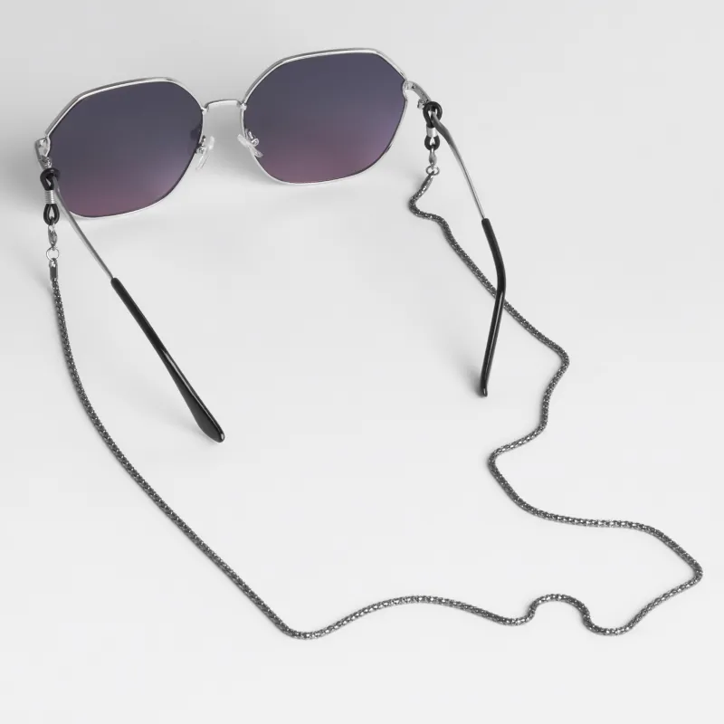 Көзілдірік тізбегі, 73 см, металл, қара, тоқу, Skye