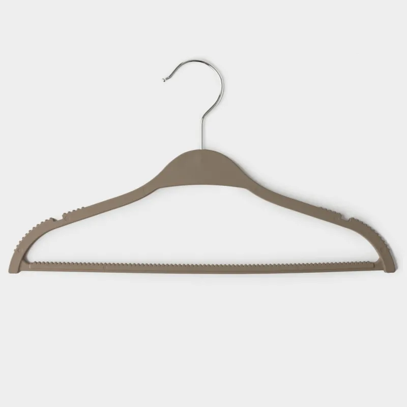 Киім ілгіш, 42 см, 5 дана, қапталған пластик, мокко, New house