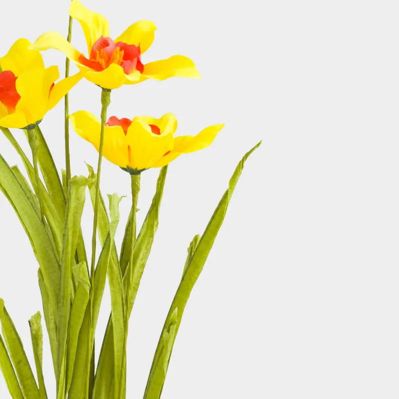 Ветка декоративная, 61 см, полиэстер/пластик, Желтые нарциссы, Flower garden, image-3