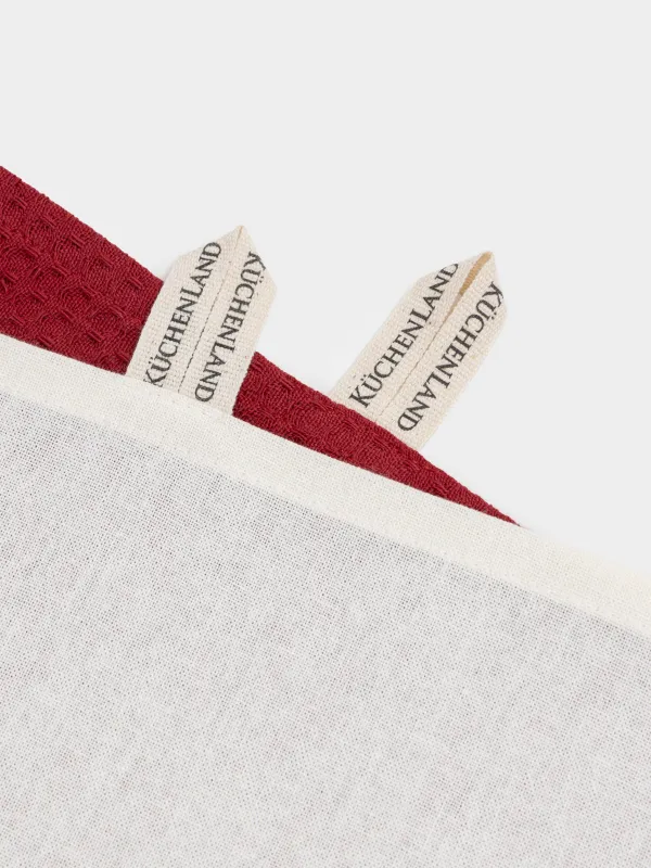 Асүйлік сүлгі, 40х60 см, 2 дана, мақта, сүтті/қызыл, Жылқы, Christmas traditions, image-6