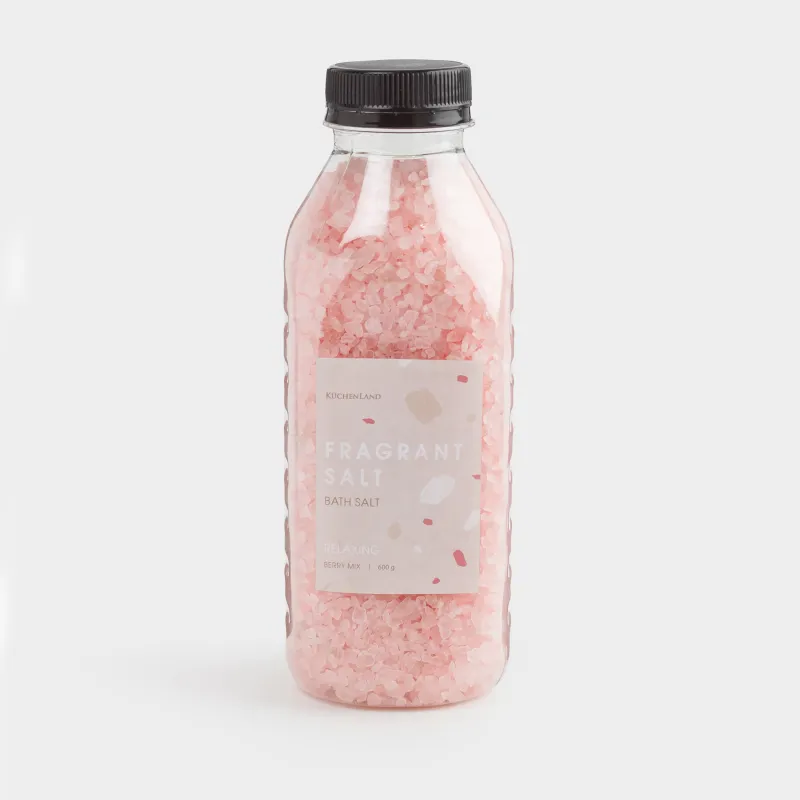 Ваннаға арналған тұз, 600 гр, ақ және қызғылт, Таңқурай пирогы, Fragrant salt