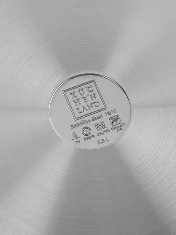 Бұқтырғыш, 24 см, 3,5 л, қысқа тұтқалар, қақпағы бар, Silver Stone, image-8