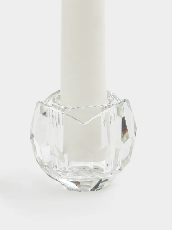 Подсвечник, 4x4 см, для тонкой свечи, кристальное стекло, Lux crystal, image-2