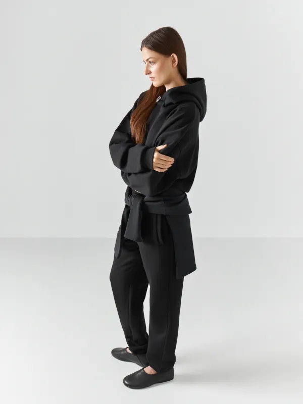 Әйелдерге арналған худи, өлшемі XS, мақта/полиэстер, қара, Fidelma, image-4