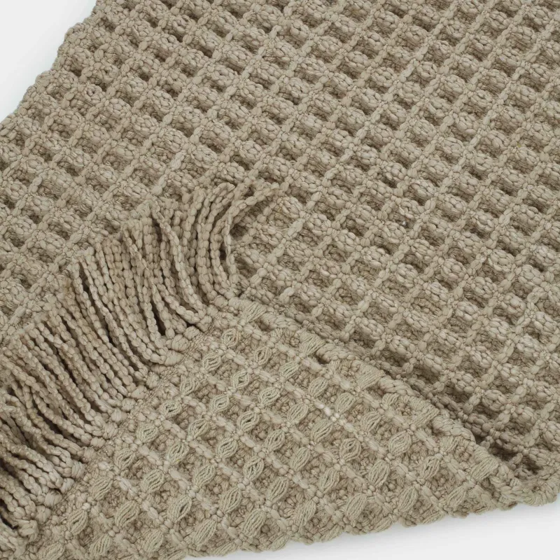 Кілемше, 50х80 см, жиектері бар, мақта/полиэстер, құм, Nordkap, image-3