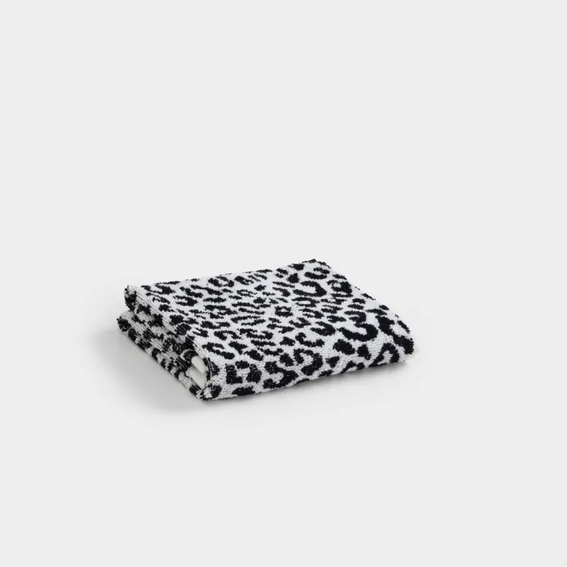 Сүлгі, 40х60 см, мақта, сүт түстес, Леопард принті, Leopard cotton