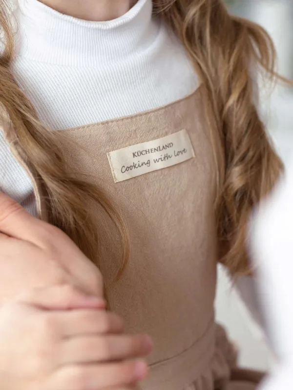 Фартук-платье детский, 57х56 см, хлопок, бежевый, Vintage kitchen, image-8