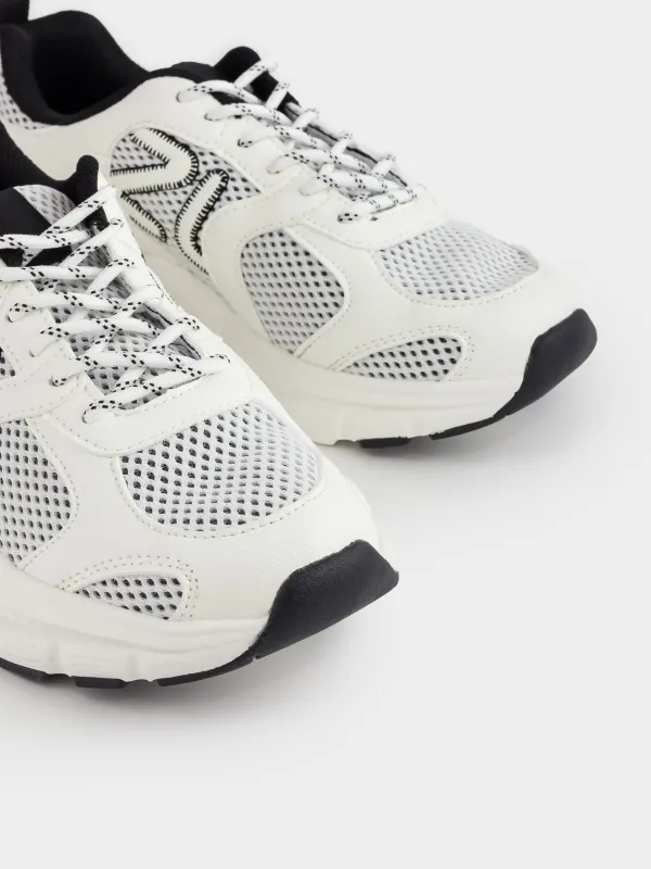 Әйелдер кроссовкалары, өлшемі 36, рюкзак қапшығы бар, полиэстер/ЭВА/ТПР, сұр-ақ, Rebeka, image-5