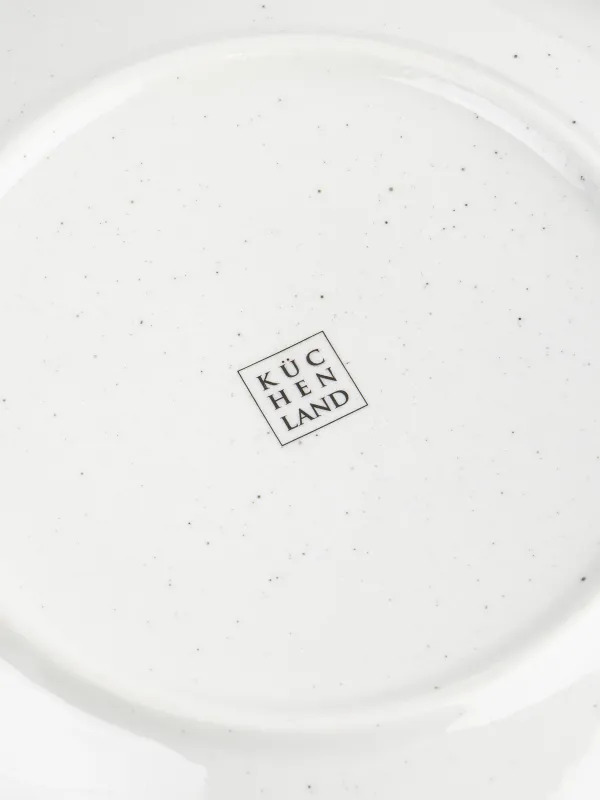 Ас сервизі, 6 адам, 18 зат, керамика, ақ-сұр, дақты, Roxas, image-5