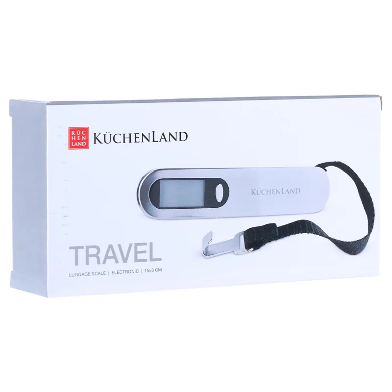 Жүкке арналған таразы, 15 см, электрондық, пластик/металл, күміс-қара, Travel, image-2