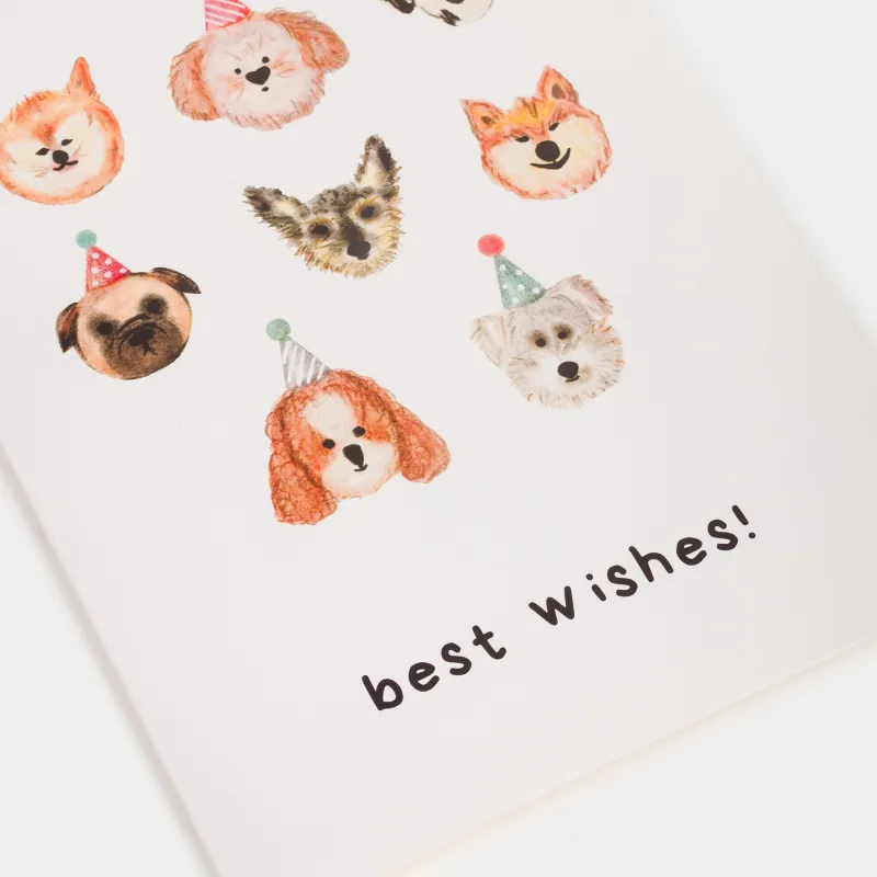 Сыйлық ашықхаты, 12х17 см, қағаз, сұр, Иттер, Birthday, image-5