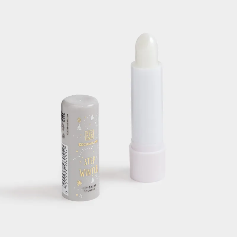 Бальзам для губ, 4 гр, увлажняющий, с блестками, Кокос, Step winter, image-3